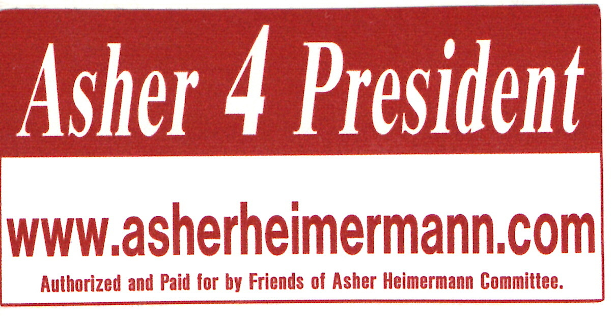 A sticker distributed to classmates at Horace Mann Middle School in 2007
